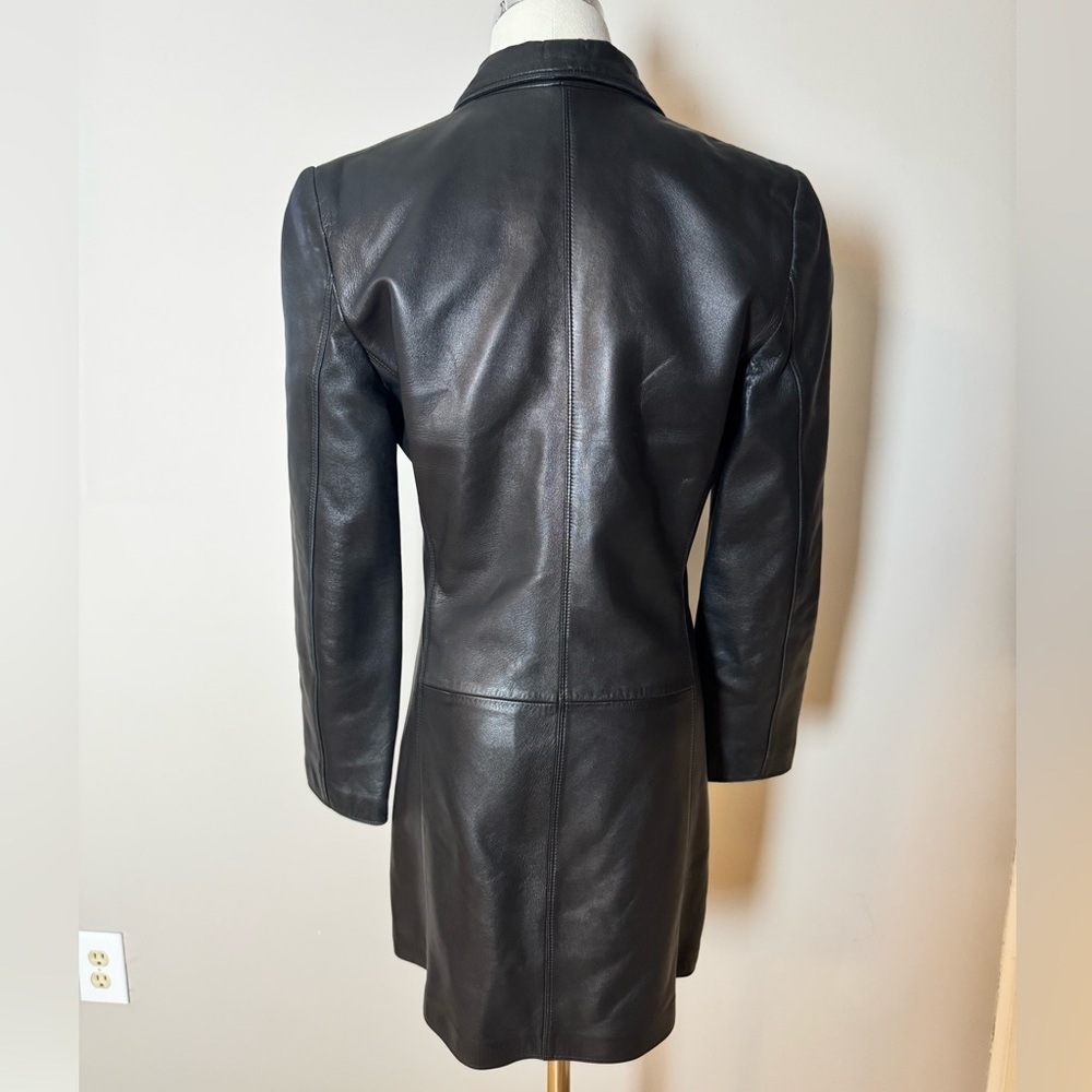 Vintage Gianni Versace black lambskin leather blazer jacket, fw 1997 - RARE! - Picture 5 of 13
